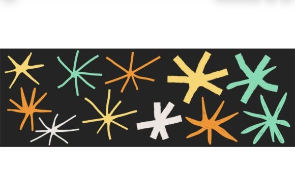 Reviewing Colorful Minimalist Star Silhouettes for Embroidery