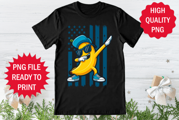 USA Flag and Banana Lovers Design Art Review